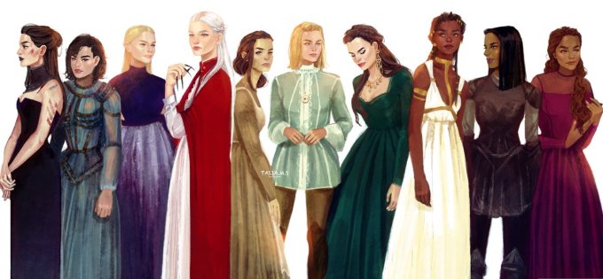 Females from Throne of Glass-- bookspoils